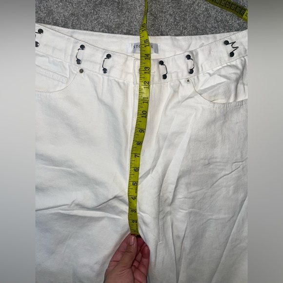 NWT Storets Vera Slash White denim Cutout Jeans baggy boyfriend oversized S M - Picture 13 of 15
